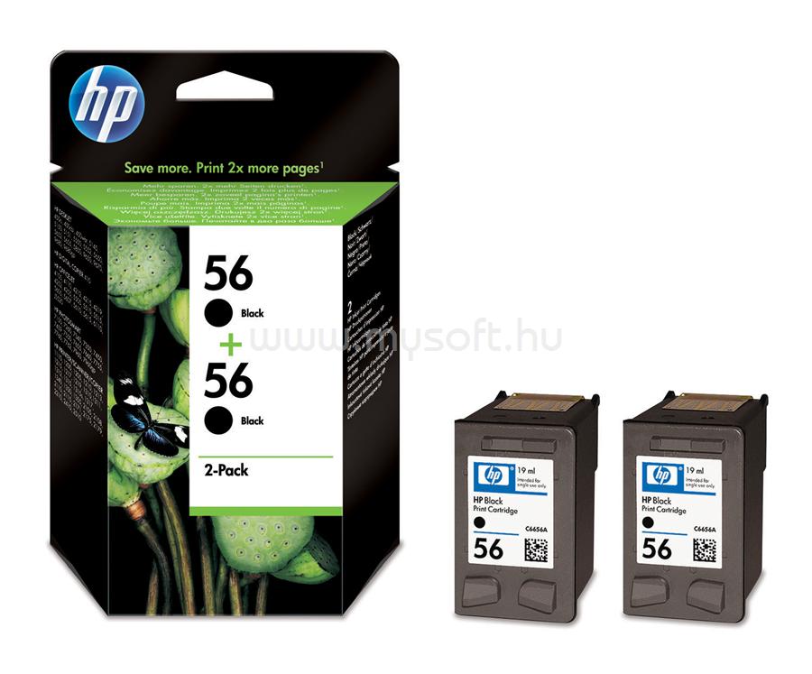 HP 56 2-pack Black Inkjet Print Cartridges (C9502AE)