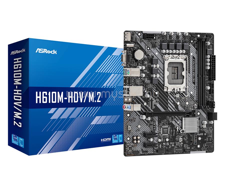 ASROCK alaplap H610M-HDV/M.2 (LGA1700, mATX)