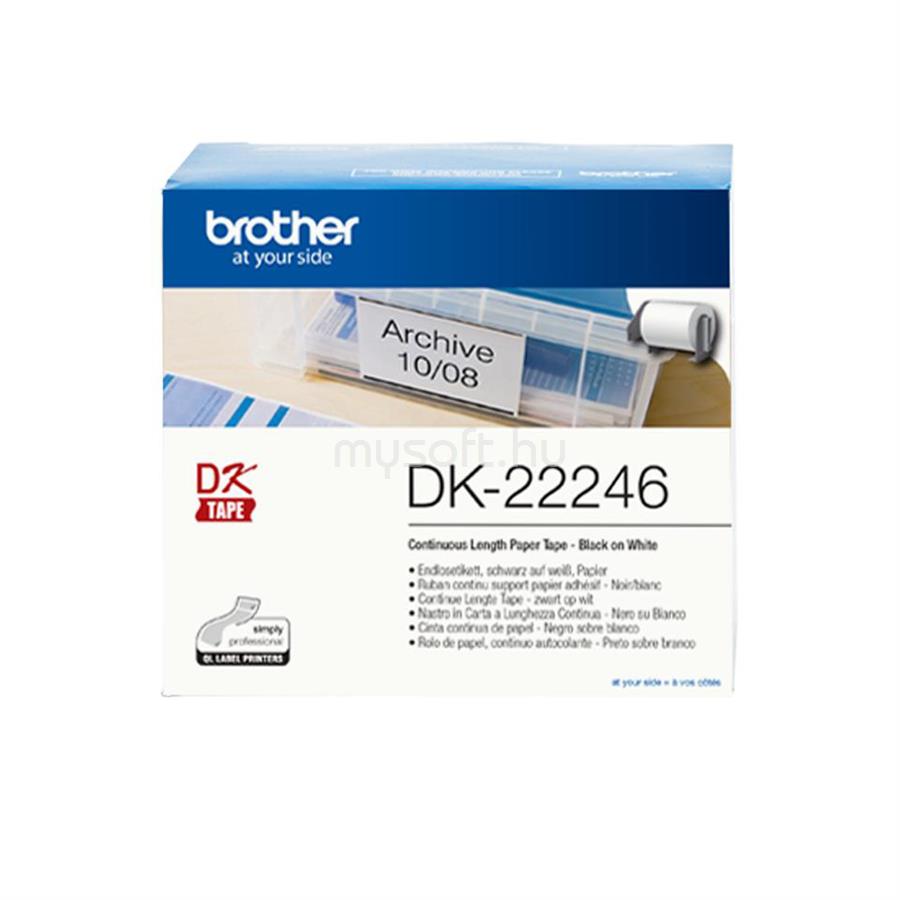 BROTHER DK-22246 fehér alapon fekete folytonos papír címke tekercsben 103mm (30.48m)