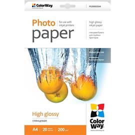 COLORWAY Fotópapír, magasfényű (high glossy), 200 g/m2, A4, 20 lap PG200020A4 small