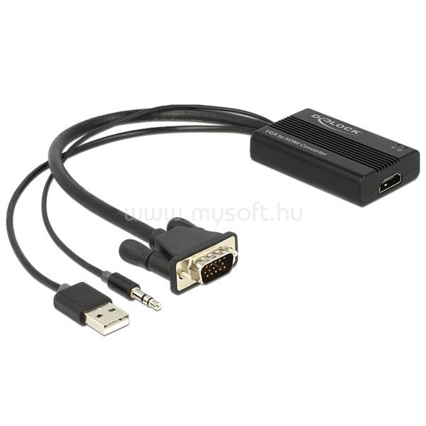 DELOCK VGA-HDMI adapter audio funkcióval