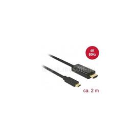 DELOCK USB-C  csatlakozó > HDMI csatlakozó (DP vált.) 4K 60 Hz - 2 m - fekete DL85291 small