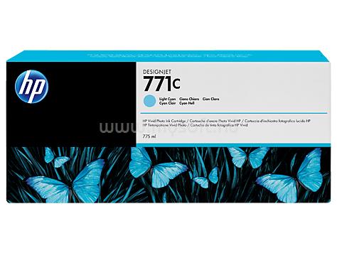 HP 771C Eredeti világos cián DesignJet tintapatron (775ml)