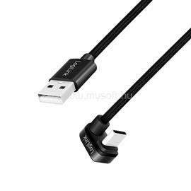 LOGILINK USB 2.0 Type-C kábel, C/M 180 fok - USB-A/M, alu, fekete, 1 m LOGILINK_CU0192 small