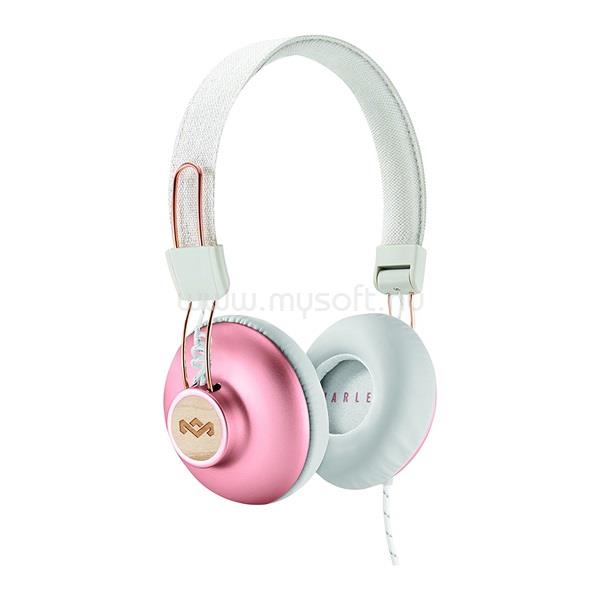 MARLEY EM-JH121-CP Positive Vibration 2 rózsaszín-fehér mikrofonos fejhallgató