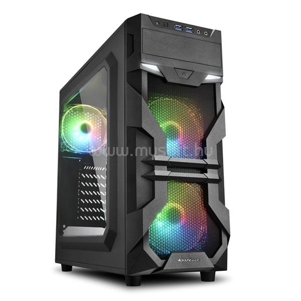 Sharkoon Szamitogephaz Vg7 W Rgb Fekete Atx Matx Also Tap Cimezheto Rgb 3x1mm V 2xusb3 0 I O Szamitogep Haz Atx Komponens Mysoft Hu