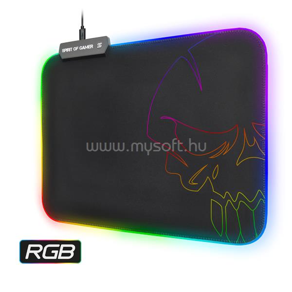 SPIRIT OF GAMER Egérpad - RGB Medium (RGB háttérvilágítás, 300 x 230 x 3mm; fekete)