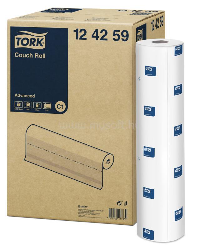 TORK C1 rendszer, Advanced vizsgálóasztal terítő, 2 rétegű, 132 lap, 59 cm, fehér (9 tekercs)