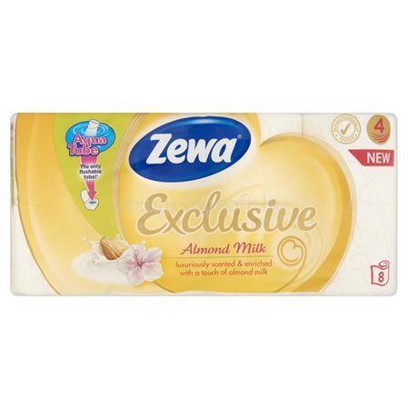 ZEWA Toalettpapír, 4 rétegű, 8 tekercses, "Exclusive", almond milk