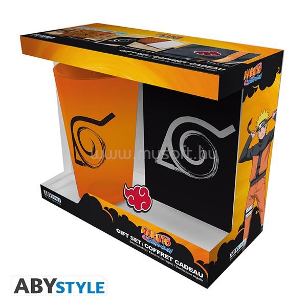 ABYSSE CORP Naruto Shippuden "Konoha" XXL pohár + kitűző + jegyzetfüzet