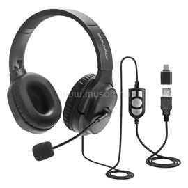 ADVANCE SMARTPHONICS 550 vezetékes headset (USB, 1,9m kábel, fekete) MIC-U550 small