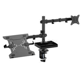 ADVANCE XTENDMOUNTS FLEX monitor/notebook asztali konzol (17-32", Max.: 2x9kg, dönthető, forgatható, fekete) ADV-ARM13F small