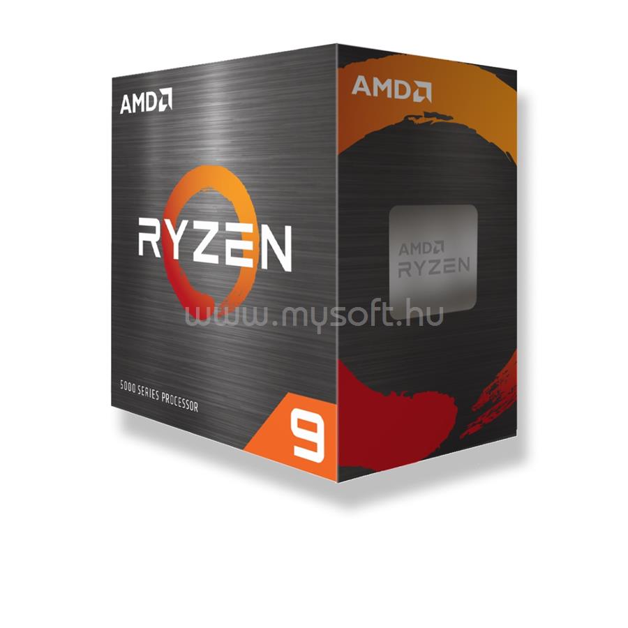 AMD RYZEN 9 5900XT (16 Cores, 64MB Cache, 3.3 up to 4.8GHz, AM4) Dobozos, hűtés nélkül, nincs VGA