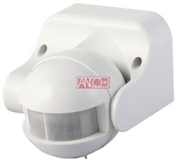 ANCO 321125 180°függőlegesen állítható 1200W maximum 12m IP44 mozgásérzékelő (fehér) ANCO_321125 small