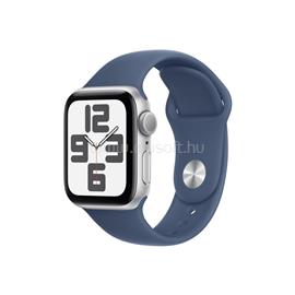 APPLE Watch SE 2 (2024) GPS (40 mm) ezüst alumíniumtok, denim sportszíj (M/L) MXED3QF/A small