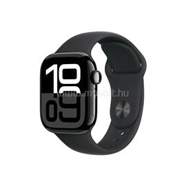 APPLE Watch Series 10 GPS (42mm) kozmoszfekete alumíniumtok, fekete sportszíj (M/L) MWWF3QF/A small