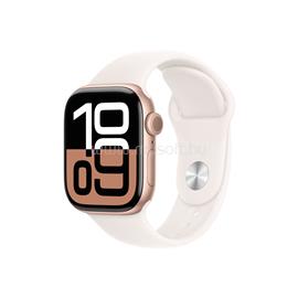 APPLE Watch Series 10 GPS (42mm) rozéarany alumíniumtok, lágy rózsaszín sportszíj (S/M) MWWH3QF/A small