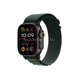 APPLE Watch Ultra 2 GPS + Cellular (49mm) fekete titánium tok, sötétzöld alpesi pánt (M) MX4R3CM/A small