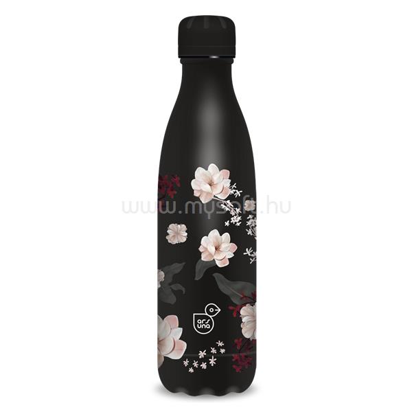 ARS UNA 500 ml-es Flowery Black 24 (5374) duplafalú fémkulacs