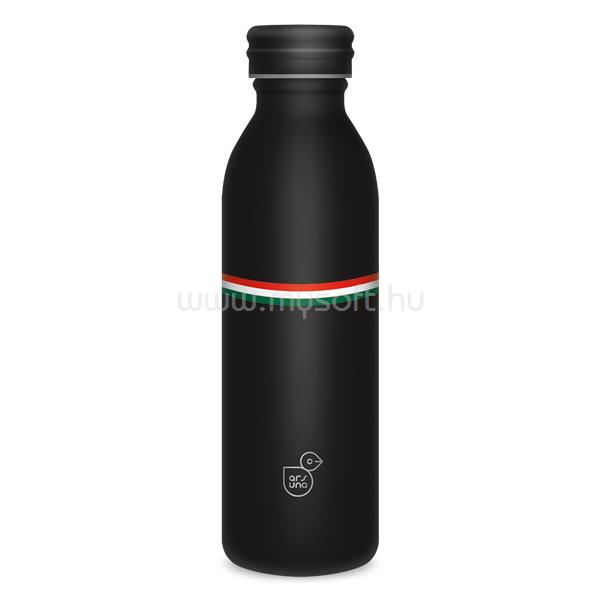 ARS UNA 600 ml-es Flag Black 24 (5399) duplafalú fémkulacs