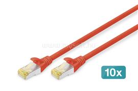 ASSMANN Digitus DK-1644-A-010-R-10 hálózati kábel Vörös 1 M Cat6a S/FTP (S-STP) (10 db) DK-1644-A-010-R-10 small