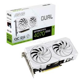 ASUS Videokártya nVidia RTX 4070 SUPER EVO White 12GB GDDR6X OC DUAL-RTX4070S-O12G-EVO-WHITE small