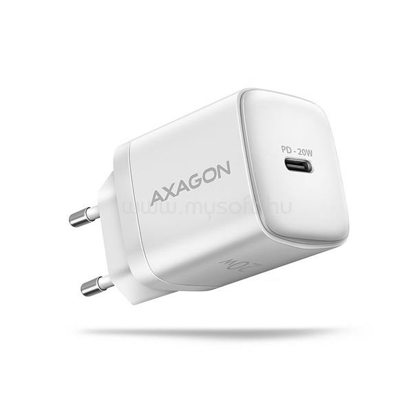 AXAGON ACU-PD20W 20W PD 3.0 QC Type-C fehér hálózati töltő