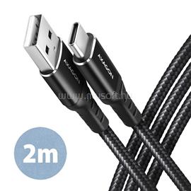 AXAGON BUCM-AM20AB USB 3.2 Type A/Type-C  adat- és töltőkábel 2 m (fekete) BUCM-AM20AB small
