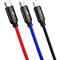 BASEUS 3,5A 1,2m USB-A - Lightning/Type-C/MicroUSB tricolor harisnyázott háromágú kábel CAMLT-BSY01 small