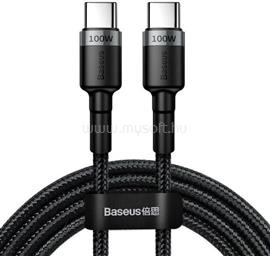 BASEUS Cafule USB-C - USB-C kábel QC 3.0 2m szürke-fekete CATKLF-ALG1 BAS216365 small