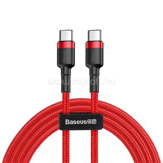 BASEUS Cafule USB-C - USB-C PD 2.0 QC 3.0 kábel 60W 1m (piros)