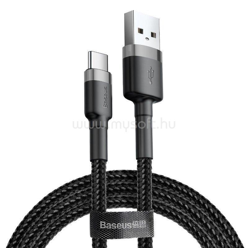 BASEUS Cafule USB-USB-C töltőkábel  2m (szürke-fekete)