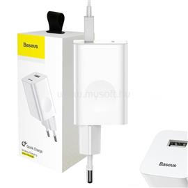 BASEUS CCALL-BX02 QC 3.0 24W USB fehér gyorstöltő CCALL-BX02 small