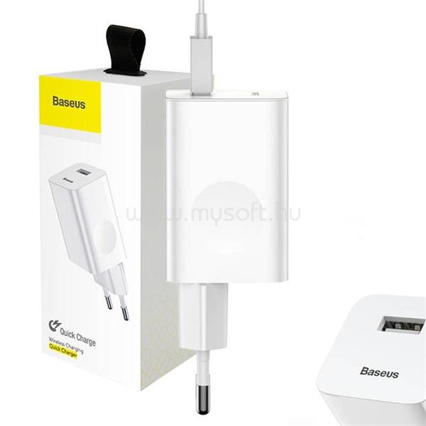 BASEUS CCALL-BX02 QC 3.0 24W USB fehér gyorstöltő