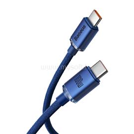 BASEUS Crystal Shine Series CAJY000703 USB-C - USB-C gyorstöltő kábel, 100 W, 2m, kék BAS602901 small