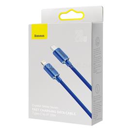 BASEUS Crystal Shine Series USB-C - Lightning gyorstöltő kábel CAJY000203, 20 W, 1.2m, kék BAS602758 small