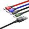BASEUS Fast 4 az 1-ben USB --> 2xUSB-C, Lightning, Micro USB kábel 1.2 m (fekete) CA1T4-B01 small