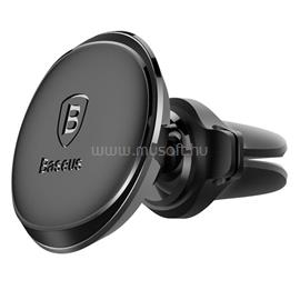 BASEUS mágneses autós telefontartó szellőzőnyílásra kábelcsipesszel SUGX020001 (fekete) BAS627003 small