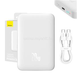 BASEUS PPCX070002 Magnetic Mini 10000mAh fehér powerbank PPCX070002 small