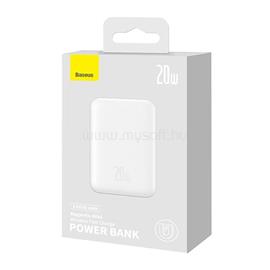 BASEUS PPCX070002 Magnetic Mini 10000mAh fehér powerbank PPCX070002 small