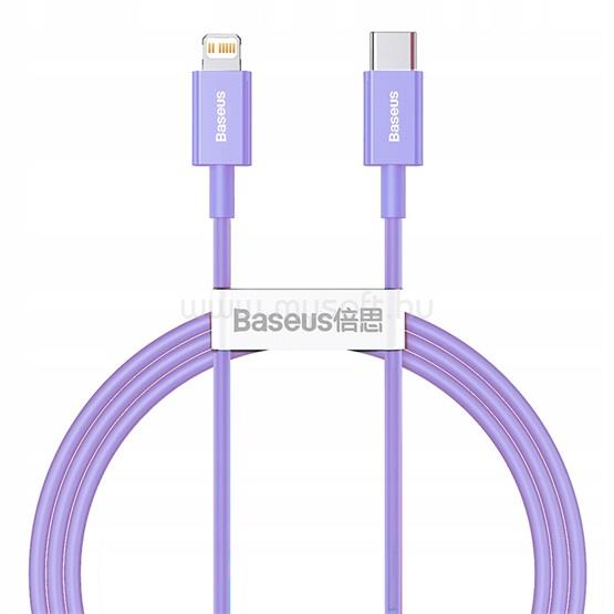 BASEUS Superior Series USB-C / Lightning gyorstöltő kábel PD 20W 1m (lila)