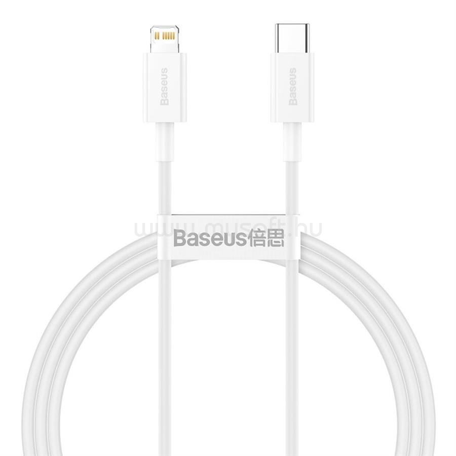 BASEUS Superior USB-C - Lightning töltőkábel 20W PD 1 m (fehér)