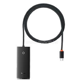 BASEUS WKQX030301 Lite 4 portos Type-C HUB adapter (Type-C >USB 3.0*4-re) 25cm (fekete) BAS606244 small