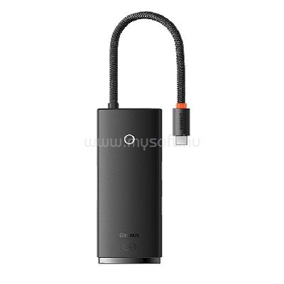 BASEUS WKQX040001 Lite 5 portos Type-C HUB dokkolóállomás (Type-C HDMI+USB3.0*3+PD) Fekete