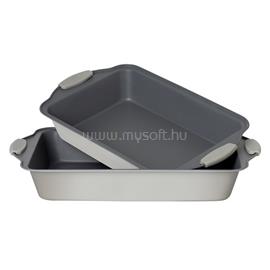 BERLINGER HAUS BH/7650 szatén szürke 2 db-os mély hosszúkás sütőtepsi szilikon fogóval BH/7650 small