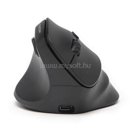 BLUESTORK M-WL-ERGO-LUMI-L ergonomikus vezeték nélküli egér (Rechargeable, Balkezes, 2400 DPI, 6 gomb, optikai, fekete) M-WL-ERGO-LUMI-L small