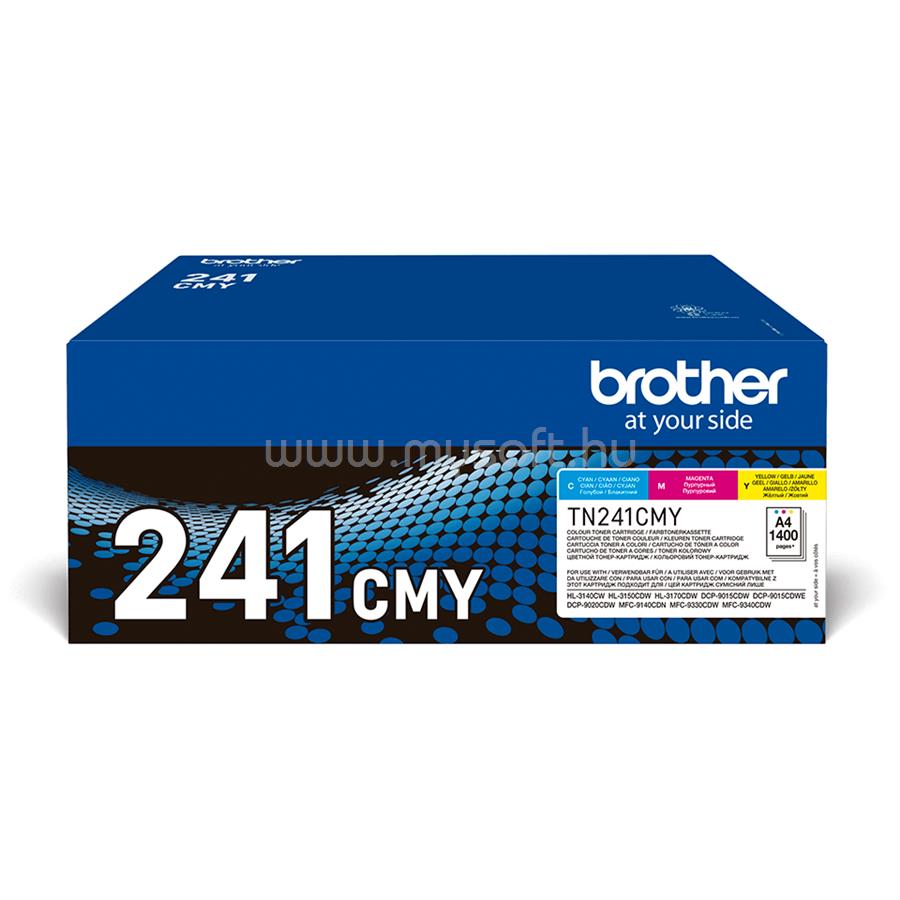 BROTHER Toner TN-241CMY Kék/Magenta/Sárga multipakk (3x1400 oldal)