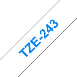 BROTHER TZe-243 fehér alapon kék laminált szalag 18 mm széles (8m) TZe243 small