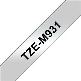 BROTHER TZe-M931 matt ezüst alapon fekete szalag 12mm széles (8m) TZeM931 small