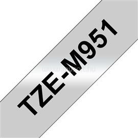 BROTHER TZe-M951 Matt ezüst alapon fekete szalag 24mm széles (8m) TZeM951 small